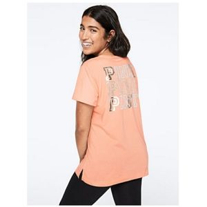 - VS PINK SHINE CAMPUS SHORT SLEEVE TEE